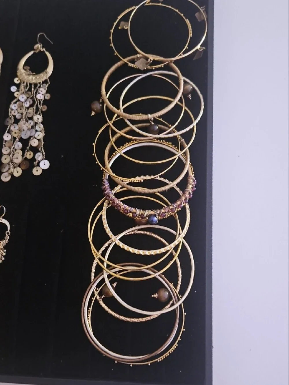 18 Gold-Tone Layered Bangle Bracelet Stack